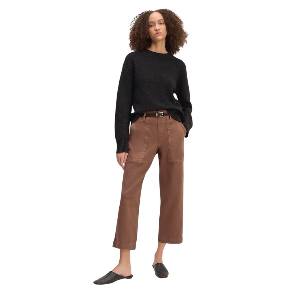 Everlane Brown Straight-Leg Utility Pants - Picture 3 of 15